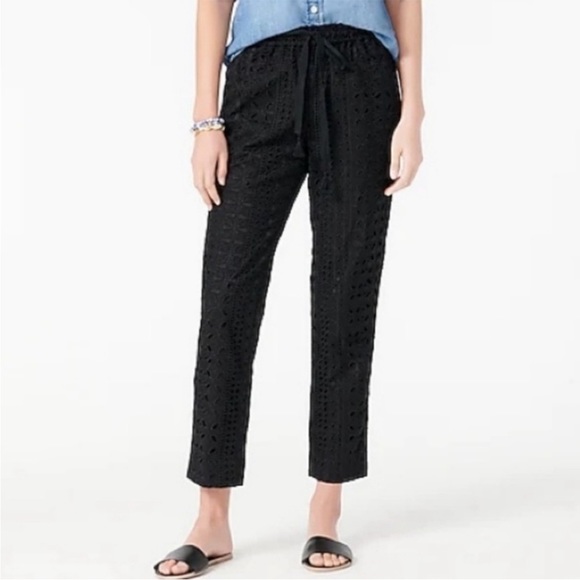 NWT J. Crew Pull-On Easy Pant White Eyelet - Picture 4 of 12